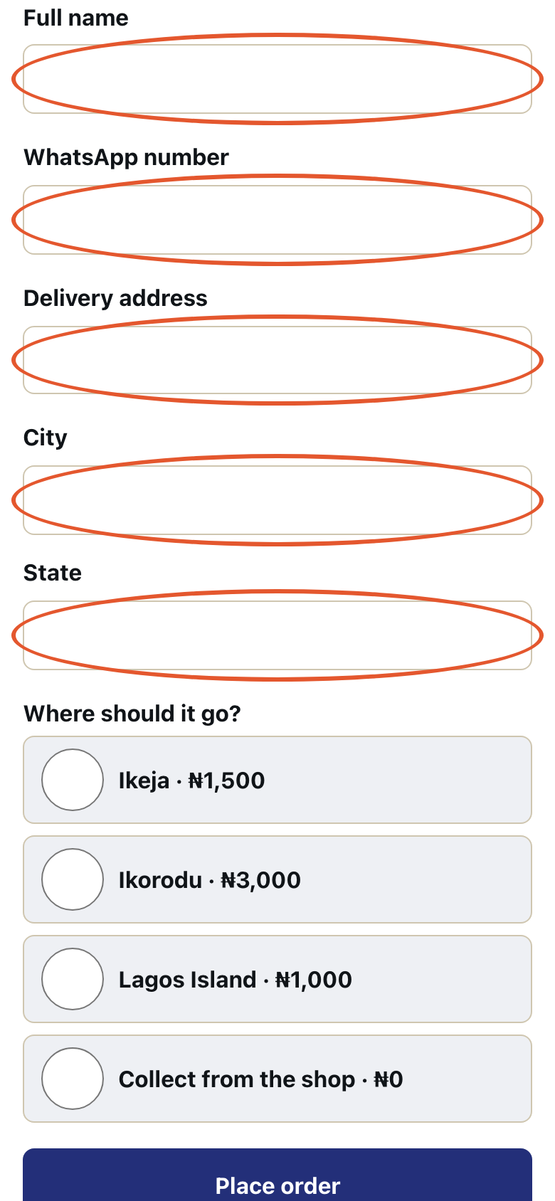 Step 4 of Your shop link and what a customer sees