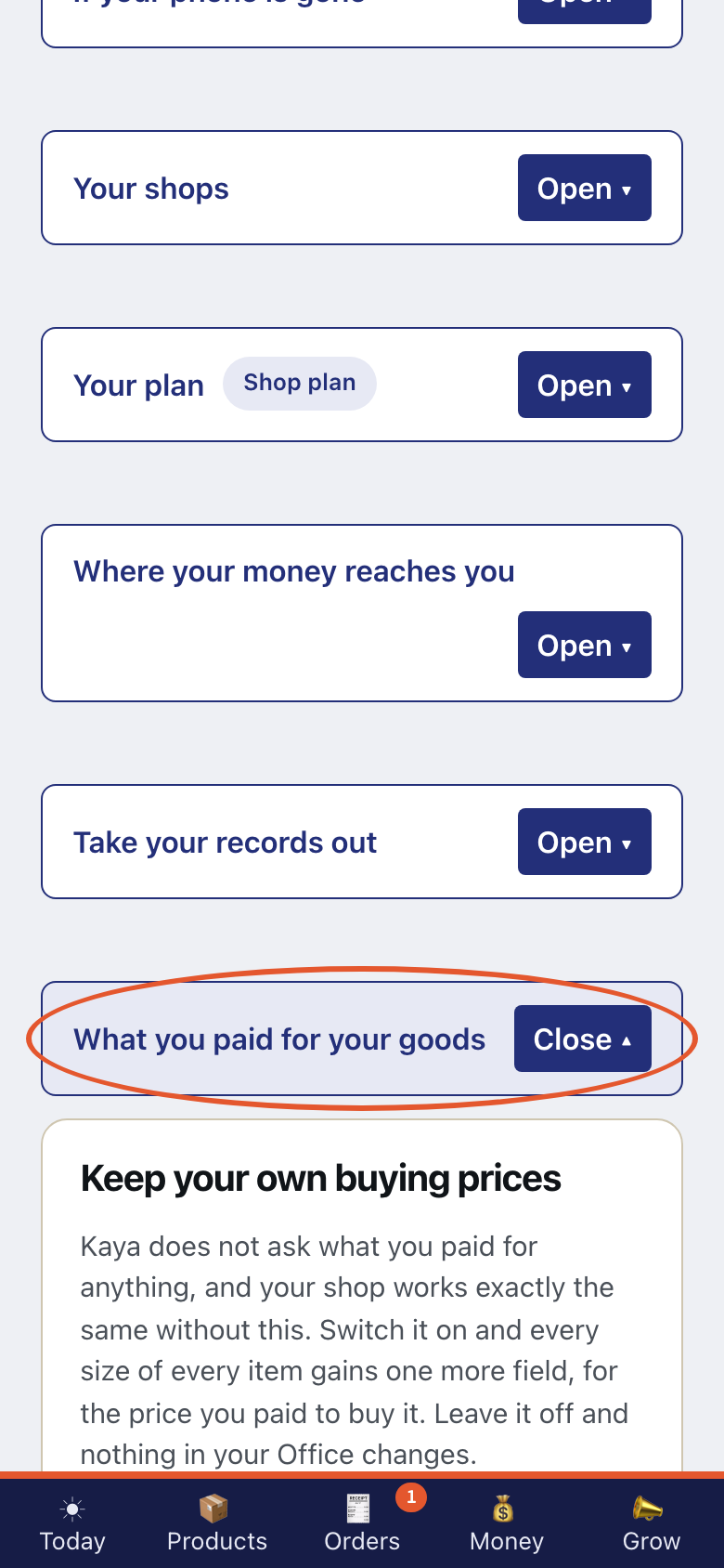 Step 8 of Your shop's settings