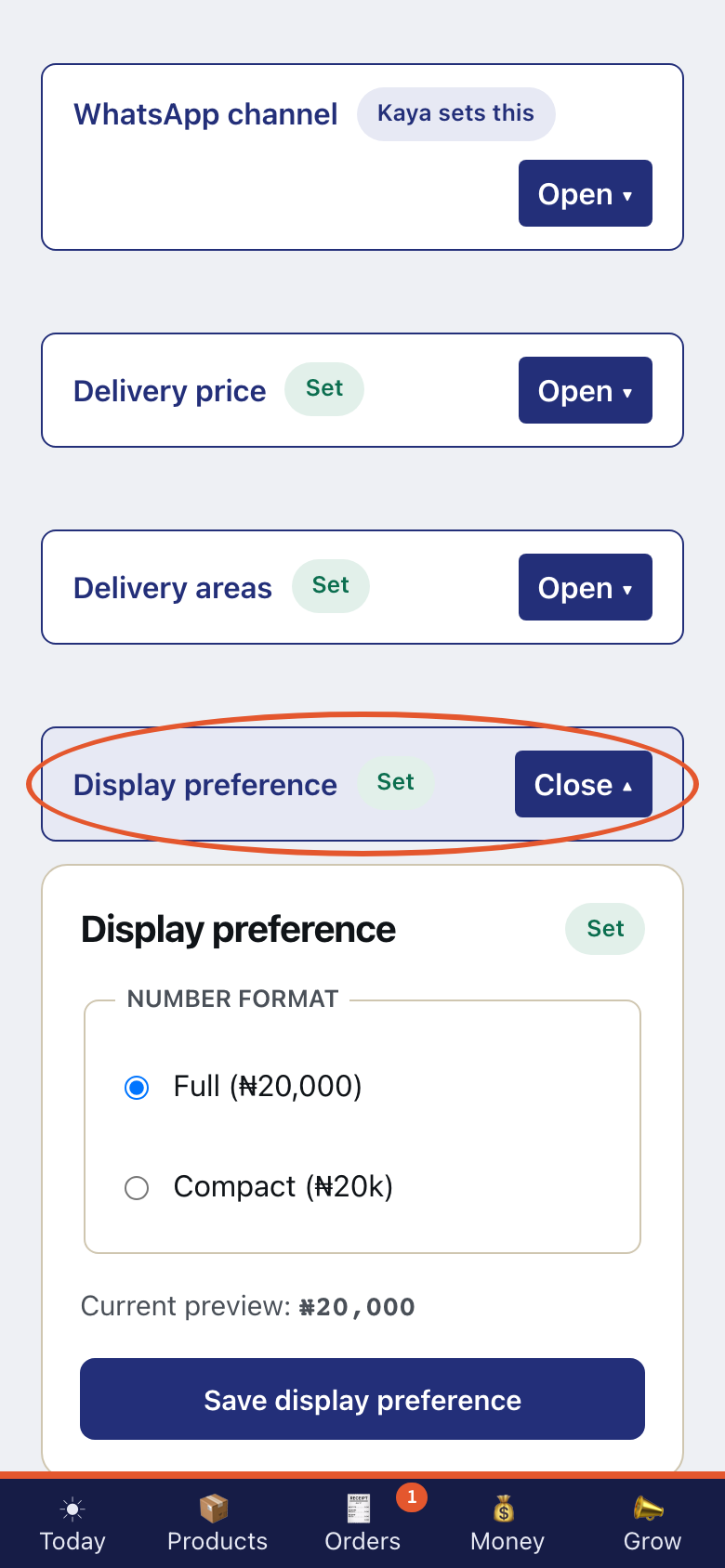 Step 7 of Your shop's settings