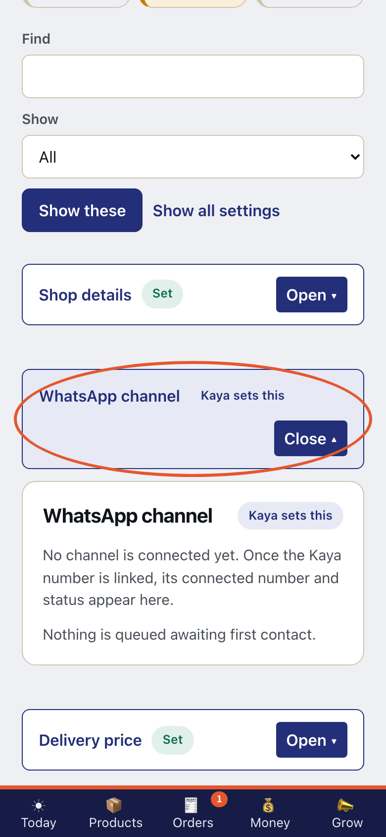 Step 3 of Your shop's settings
